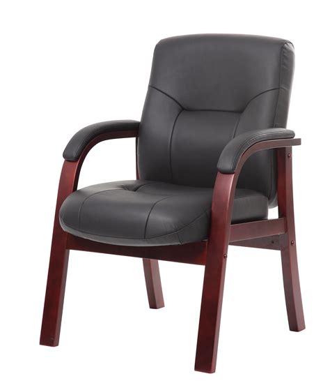 From the office lobby to the hospital waiting room, our guest chairs are designed to offer comfort and functionality for your space. Boss Executive Leather Guest Chair W/ Mahogany Finished ...