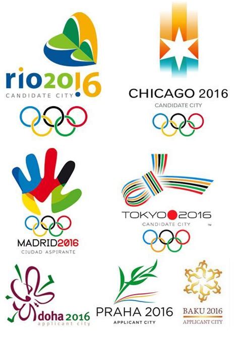 It also expresses the fact that the olympic and paralympic games seek to promote diversity as a platform to connect the world. 2016 Several candidates citys logos for Olympics Games ...