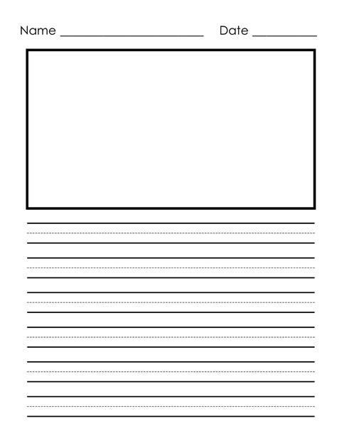Blank Writing Sheets For Kindergarten