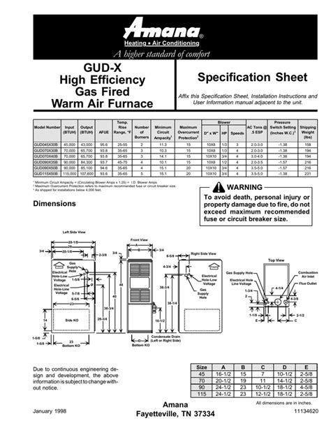 Amana Furnace Installation Manual