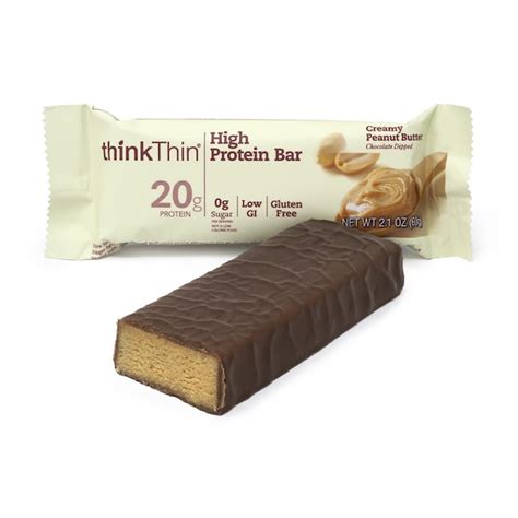 Thinkthin High Protein Bar Creamy Peanut Butter 21 Oz 10 Count