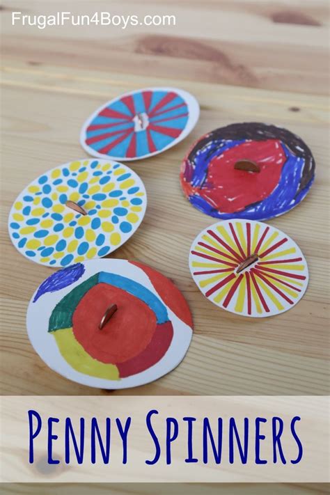 Penny Spinners Toy Tops That Kids Can Make Frugal Fun For Boys And