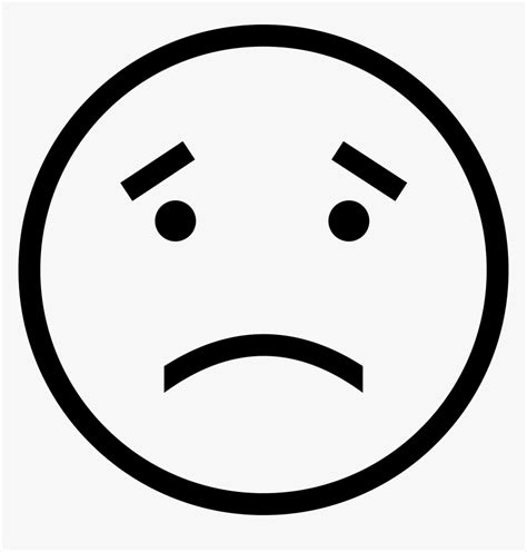 Sad Emoji Clipart Black And White