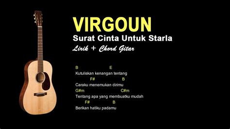 Chord Gitar Surat Cinta Untuk Starla Virgoun Kord Gitar Indonesia