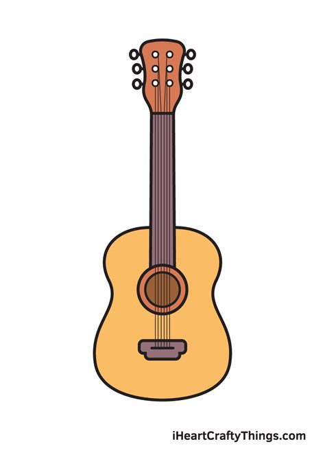 Guitar Drawing — How To Draw A Guitar Step By Step