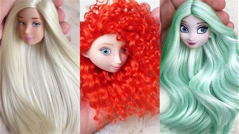 Doll Makeover Transformation ~ Diy~ Miniature Ideas For Barbie ~ Wig