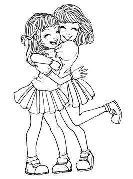 You can print and download the great 20 kawaii bff coloring pages collection for free. Kids-n-fun.com | 20 coloring pages of BFF