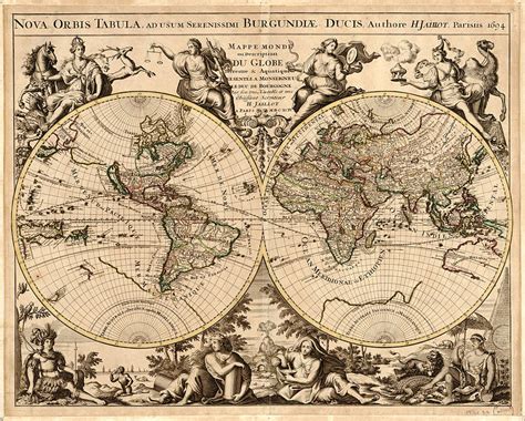 Antique Maps Old Cartographic Maps Antique Map Of The World