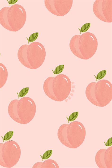 Peach Illustration Peach Wallpaper Fruit Wallpaper Cute Simple