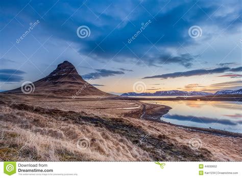 Sunrise At Mt Kirkjufell Iceland Stock Photo Image Of