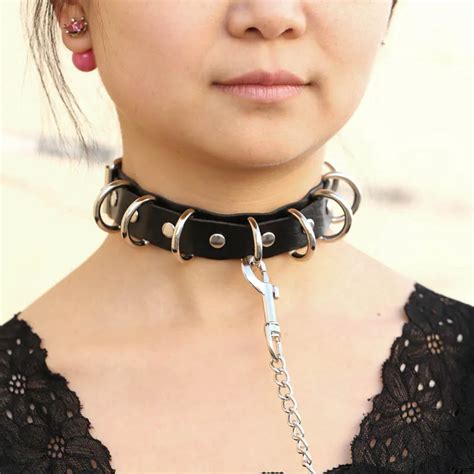 Women Multi Layers Mental O Round Choker Collar Gothic Necklace Harajuku Necklaces Bondage