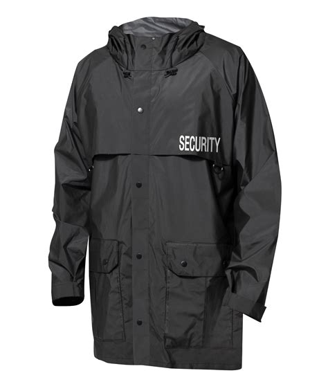 Rothco Security Nylon Rain Jacket Black Midwest Public Safety