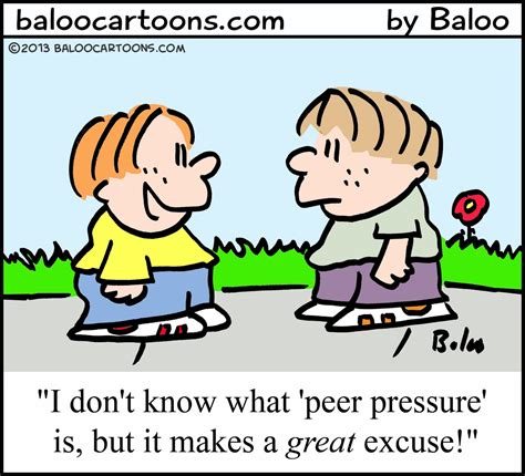 Baloos Cartoon Blog Peer Pressure Cartoon