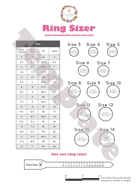 Ring Size Guide Printable Ring Sizer Find Your Ring Size Ph