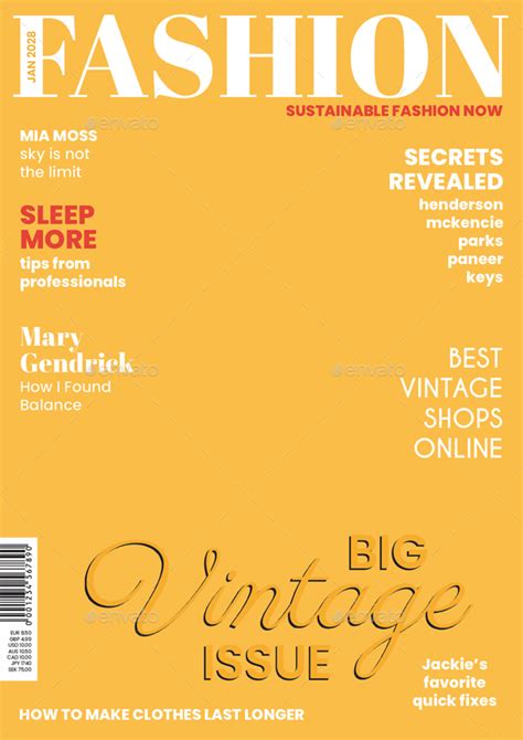 Magazine Cover Page Layout Templates