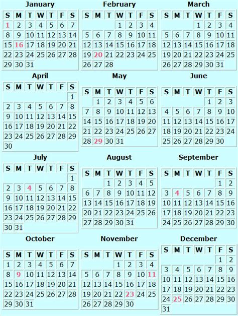 Calendar For 1967 Printable Calendar