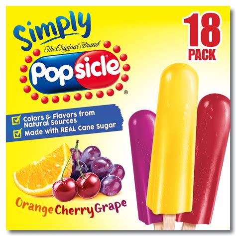 Popsicle Orange Cherry And Grape 165 Oz 18 Count Icecreamsource