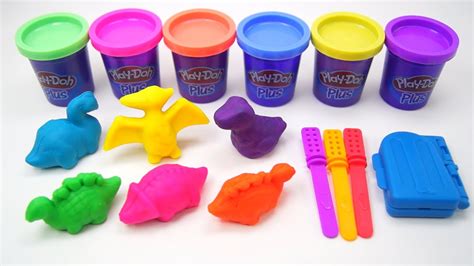 Making 3 Ice Cream Out Of 6 Colors Dinosaurs Play Doh Learn Colors