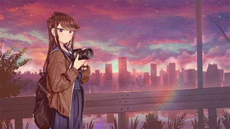 2560x1440 Komi San Wa Comyushou Desu Anime Cityscape 4k