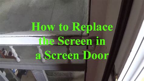 How To Replace Screen Door