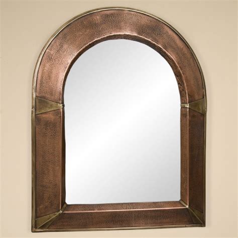 Gold, black or copper finishes are great ways to bring current trends to the table. Arched Lightly Hammered Copper Mirror - Antique Copper ...