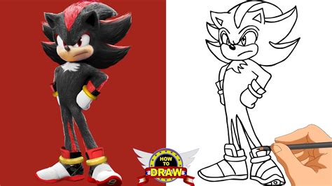 How To Draw Shadow The Hedgehog Sonic The Hedgehog The Movie 2021