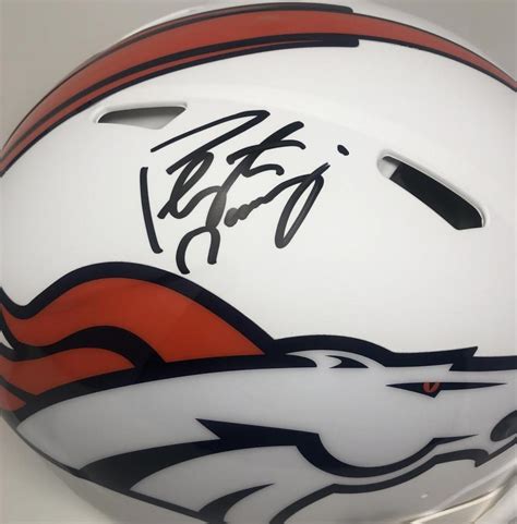 Peyton Manning Autographed White Matte Denver Broncos Speed Helmet