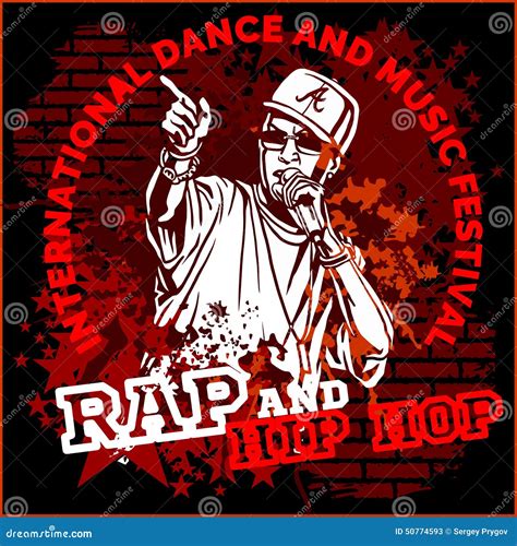 Rap Hip Hop Graffiti Vector Poster Stock Vector Image 50774593