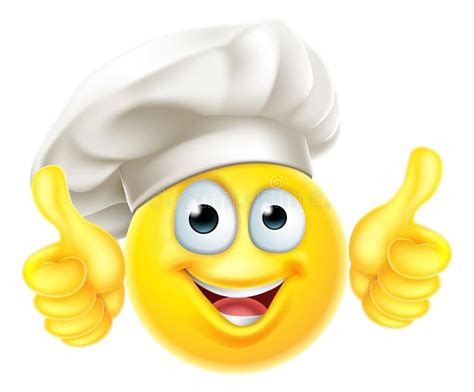 Cocinero Cartoon Thumbs Up Del Cocinero De Emoji Stock De Ilustración