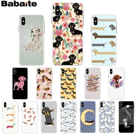 Babaite Animals Dogs Dachshund Black Tpu Soft Rubber Phone Case Cover