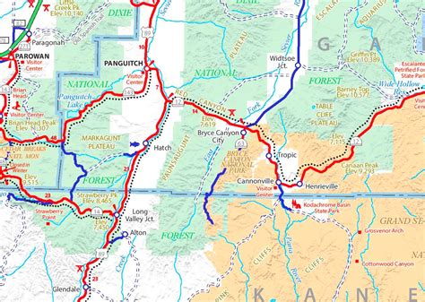 Bryce Canyon Area Road Map