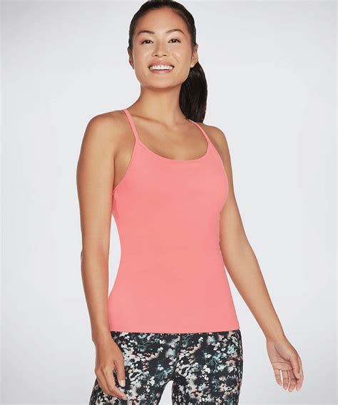 Skechers Goflex Racerback Shelf Bra Cami Calypso Coral Point Break Nz