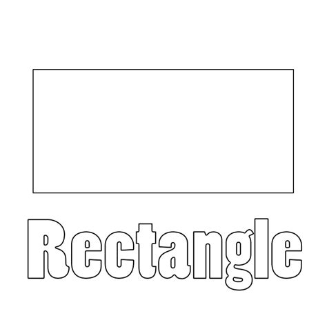 Rectangle Shape Coloring Page Coloring Pages