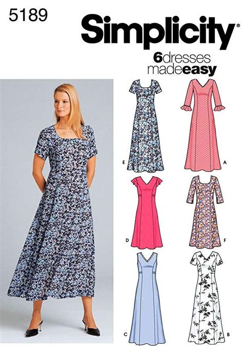 Amazon Simplicity Sewing Pattern Misses Dresses Uu Arts Dress