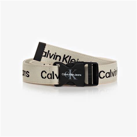 Calvin Klein Jeans Pink Canvas Logo Belt Childrensalon