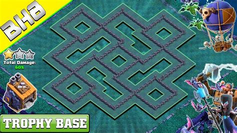 New Builder Hall 8 Base Layout 2019 Clash Of Clans Youtube