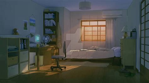 Anime Bedroom By Shinasty On Deviantart Bedroom Drawing Living Room