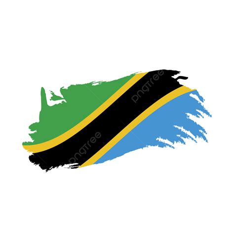 Tanzania Flag With Waving Brush Stroke Clipart Hd Images Tanzania Flag
