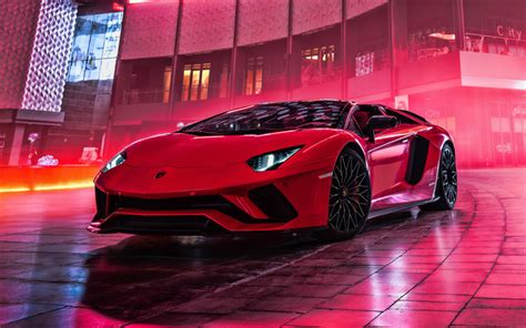 Download Wallpapers Lamborghini Aventador S 4k Street Supercars