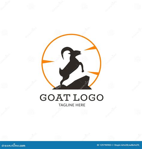Kreative Ziege Logo Design Vector Art Logo Stock Abbildung