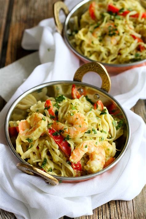 Avocado Curry Rice Noodles With Shrimp Cookin Canuck