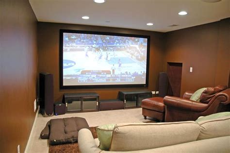 Big Projector Screen For Movie Room Home Theater Installation Home