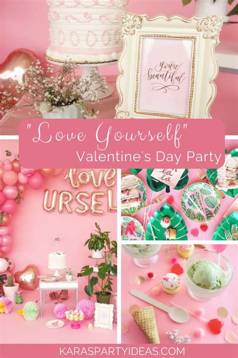 Love Yourself Valentines Day Party Karas Party Ideas Valentines