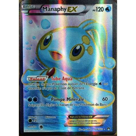 Carte Pokémon 116 122 Manaphy Ex 120 Pv Ultra Rare Full Art Xy