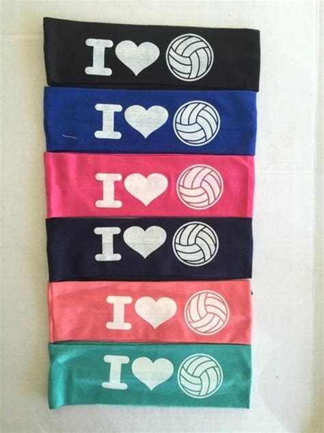 I Love Volleyball Headbands Etsy Volleyball Headbands Volleyball