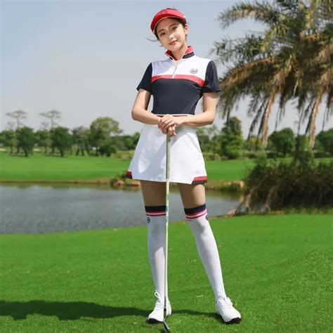Pgm Golf Women Summer Clothing Set Female Apparel Quick Dry Sports Wear