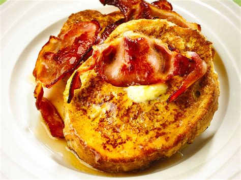 French Toast With Bacon And Maple Syrup Australian Pork