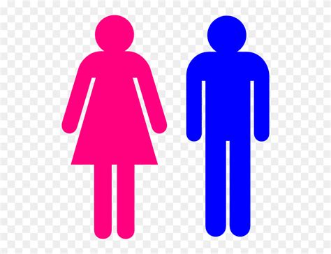 Stick Figure Boy And Girl Male And Female Bathroom Signage Clipart