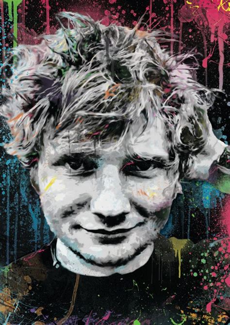Ed Sheeran Pop Art Portrait Ed Sheeran By Extremepandadesign Pop Art