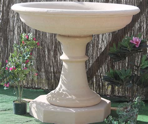 Large Renaissance Fountain Bowl & Pedestal - Stone Garden Ornaments 